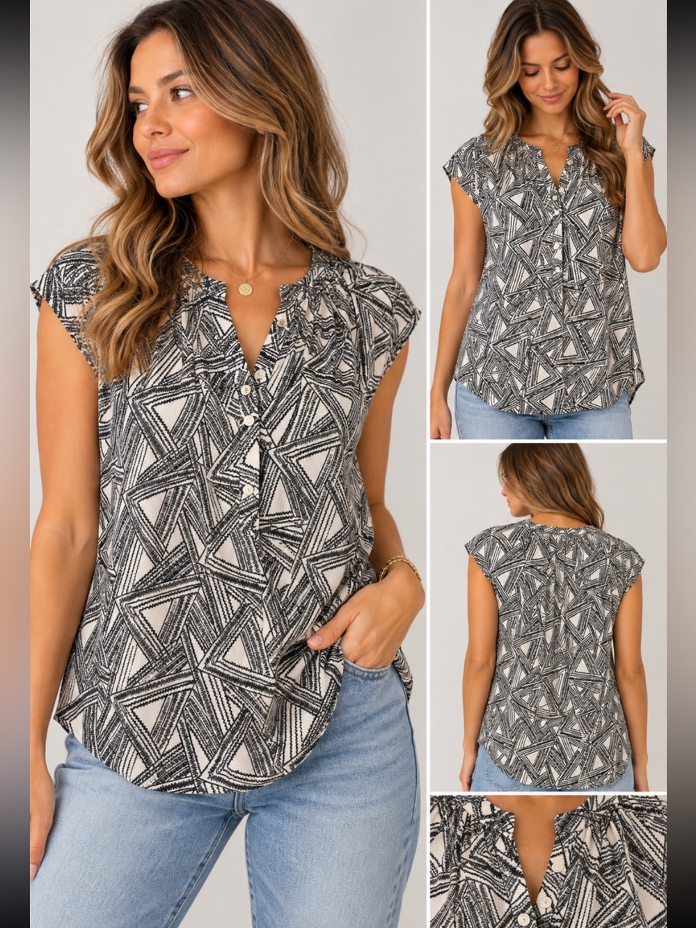 Black & White Geometric Print Women's Skirt - Unbranded nwt size small.